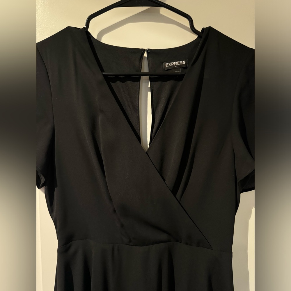 Express Black Mini Dress with Flutter Sleeves - Picture 3 of 5